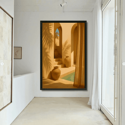 Tableau marocain – Patio Marocain en Terre Cuite - Kolors France