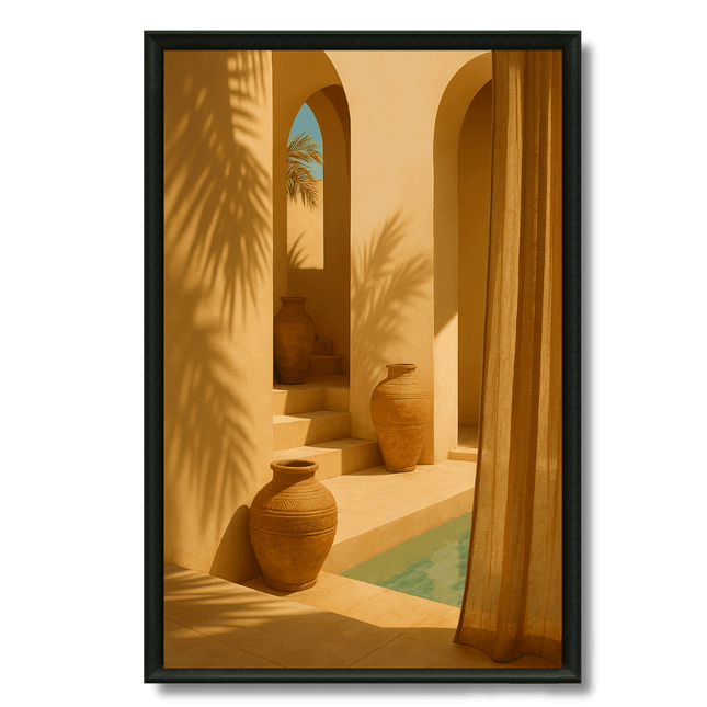 Tableau marocain – Patio Marocain en Terre Cuite - Kolors France