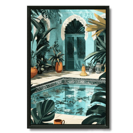 Tableau marocain – Piscine Orientale Illustration - Kolors France