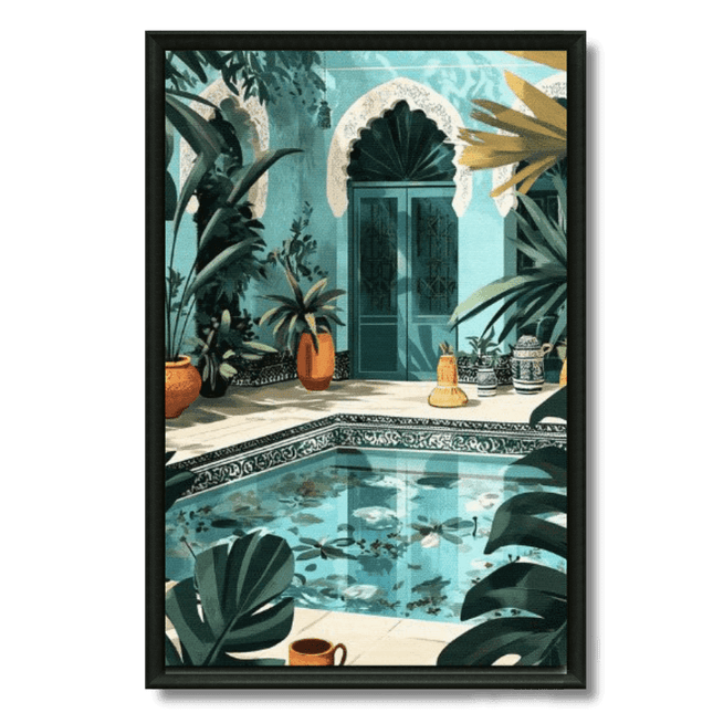 Tableau marocain – Piscine Orientale Illustration - Kolors France