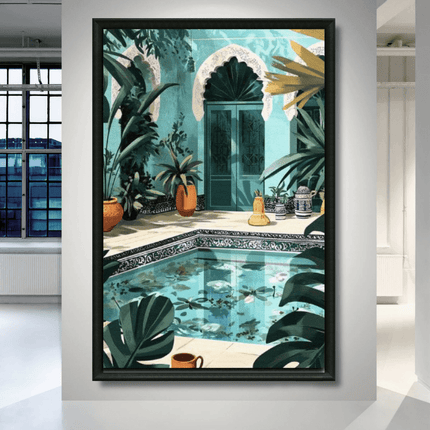 Tableau marocain – Piscine Orientale Illustration - Kolors France