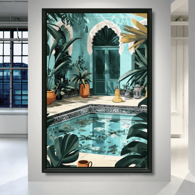 Tableau marocain – Piscine Orientale Illustration - Kolors France