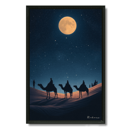 Tableau marocain – Pleine Lune au Désert Marocain - Kolors France