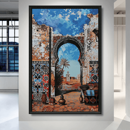 Tableau marocain – Porte Ancienne Artisanale - Kolors France