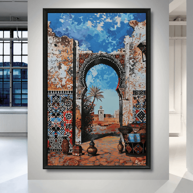 Tableau marocain – Porte Ancienne Artisanale - Kolors France