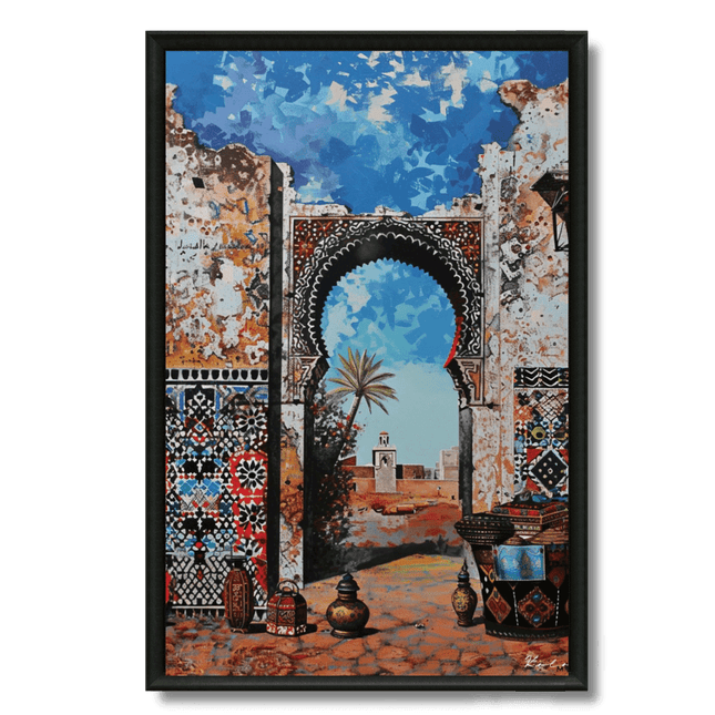 Tableau marocain – Porte Ancienne Artisanale - Kolors France