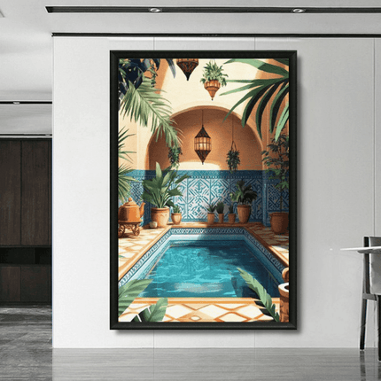 Tableau marocain – Riad Patio Tons Chauds - Kolors France