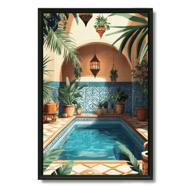 Tableau marocain – Riad Patio Tons Chauds - Kolors France