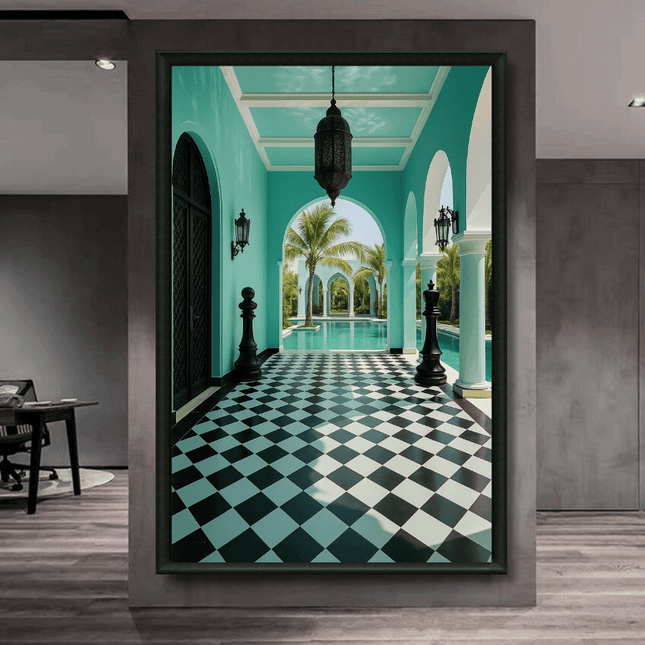 Tableau marocain – Riad Turquois - Kolors France