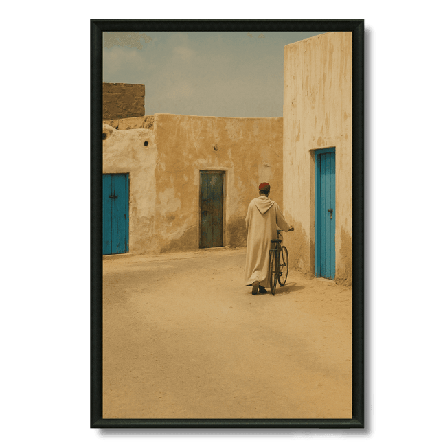 Tableau marocain – Ruelle aux Portes Bleues - Kolors France