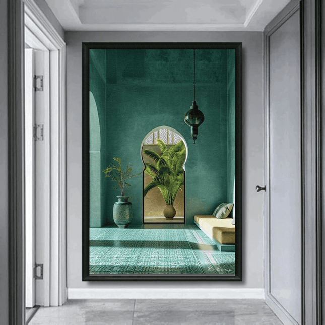 Tableau marocain – Salon Vert Émeraude - Kolors France