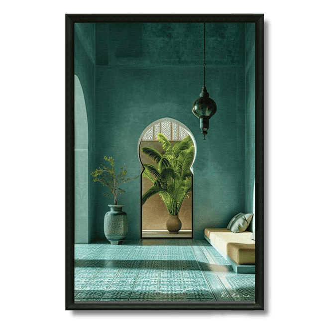 Tableau marocain – Salon Vert Émeraude - Kolors France