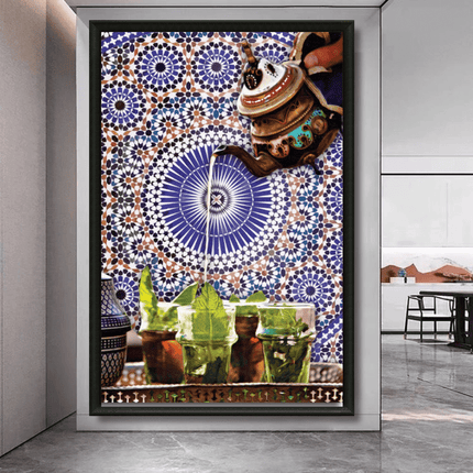 Tableau marocain – Service Atay à la Menthe - Kolors France