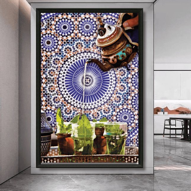 Tableau marocain – Service Atay à la Menthe - Kolors France