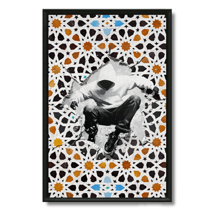 Tableau marocain – Skateur à travers le Zellij - Kolors France