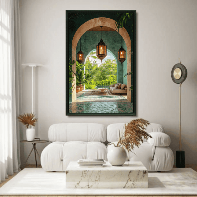 Tableau marocain – Terrasse avec Arches - Kolors France