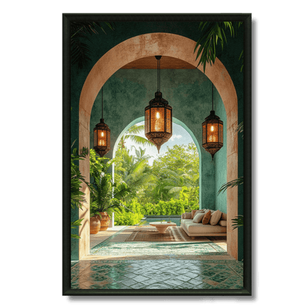 Tableau marocain – Terrasse avec Arches - Kolors France