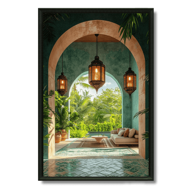 Tableau marocain – Terrasse avec Arches - Kolors France