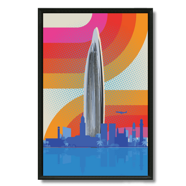 Tableau marocain – Tour Mohammed VI Skyline - Kolors France