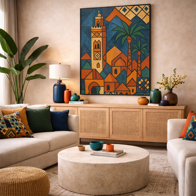 Tableau marocain – Marrakech Illustration