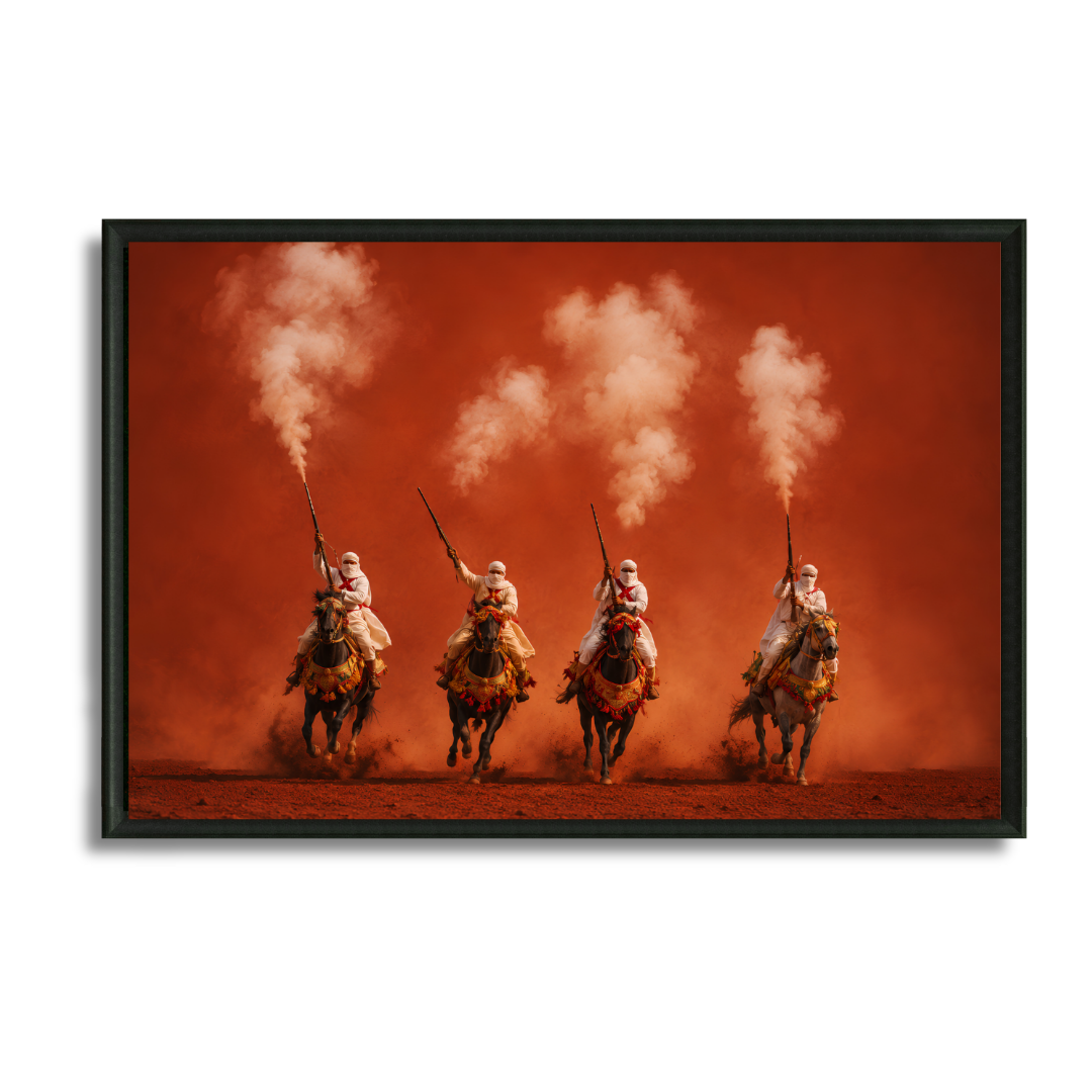 Tableau marocain – TBOURIDA Terracota – XS : 30x20cm, Tableau en toile, Pas de cadre
